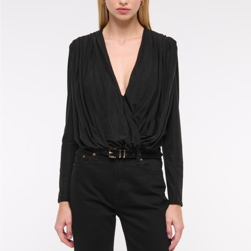 Abercrombie Long Sleeved Deep V Bodysuit